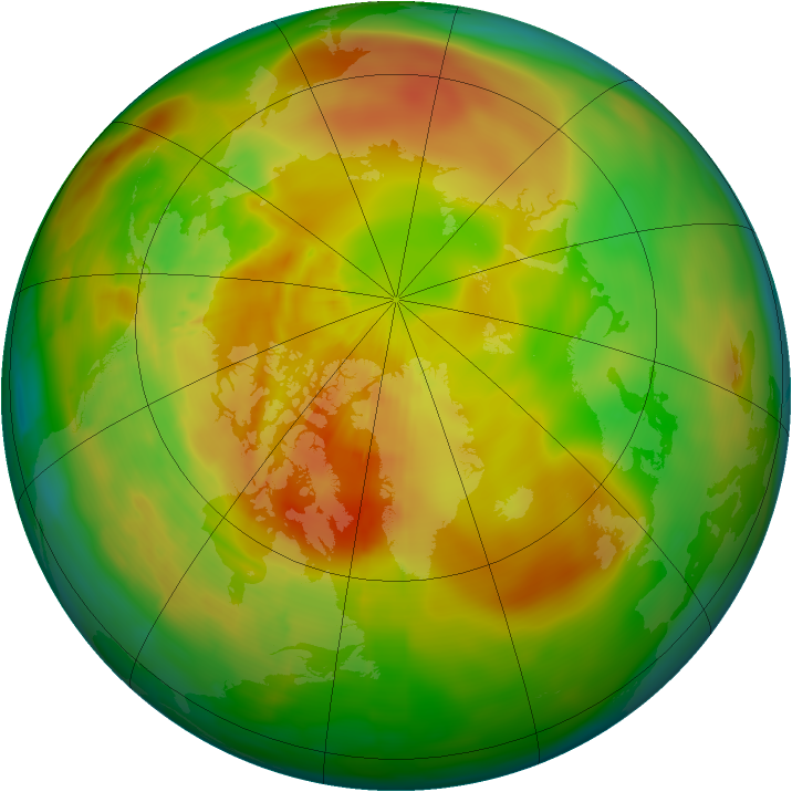 Arctic ozone map for 08 May 2009